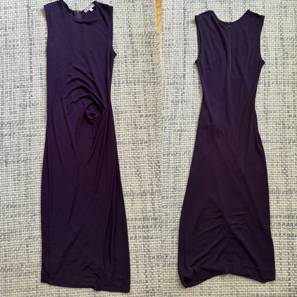 Sleeveless Midi Dress in Deep Plum - Unbranded